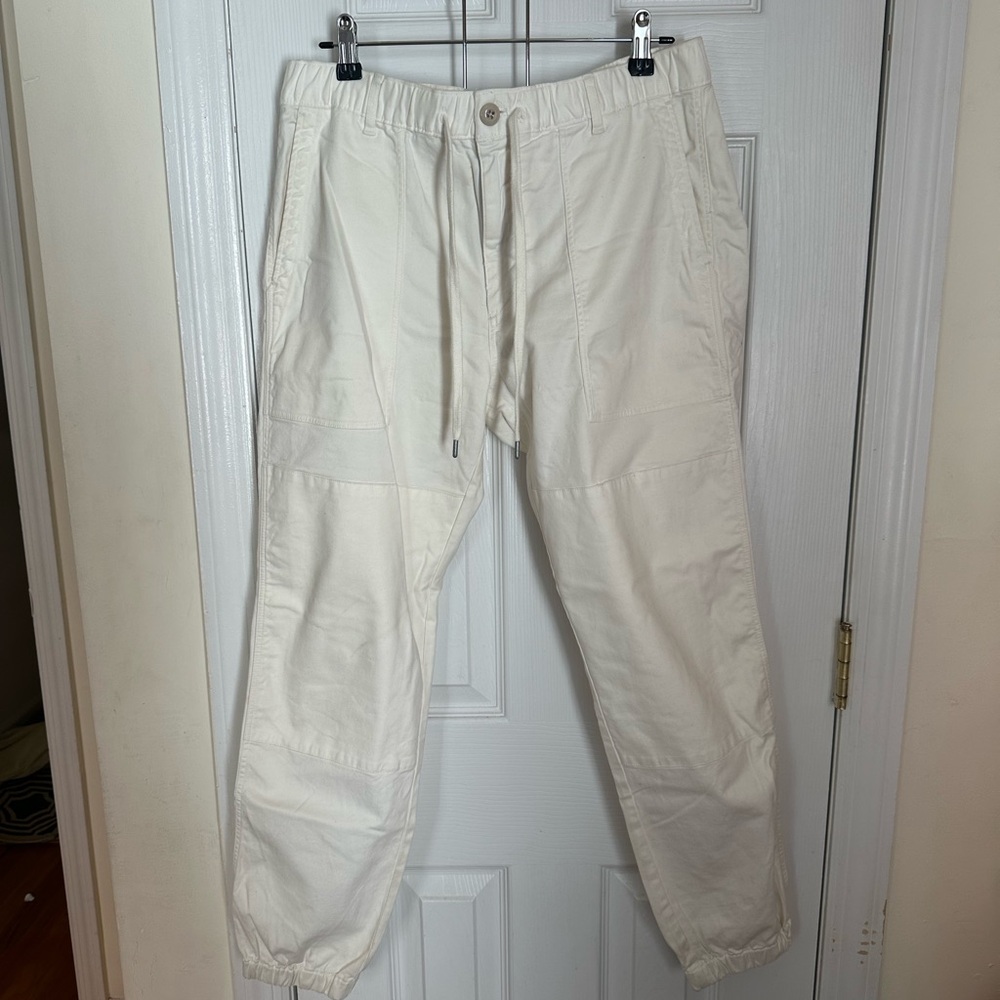 Todd Snyder M Cream Casual Drawstring Jogger Pants
